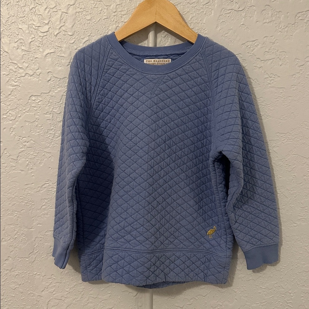 The Beaufort Bonnet Company Quilted Crewneck Sweatshirt in Blue Size 6